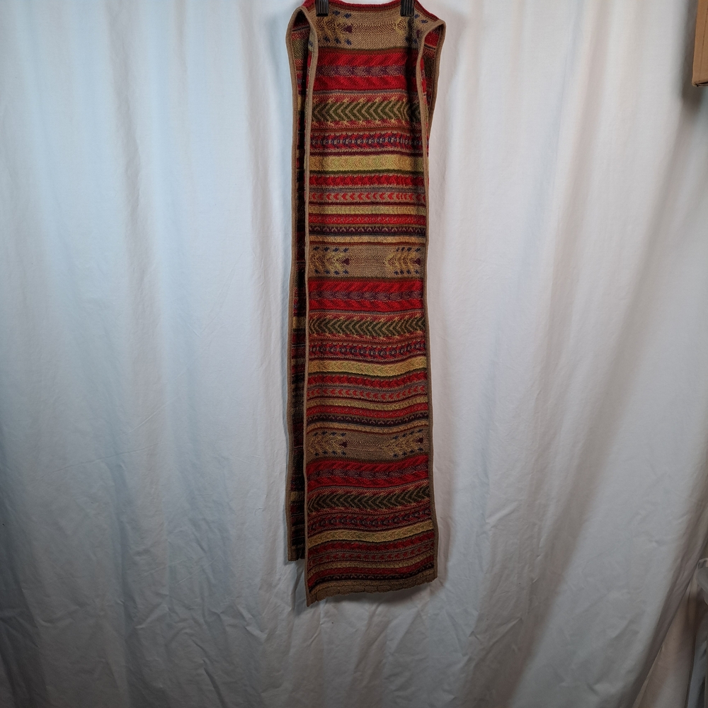 Elegant Multicolor Patterned Scarf Baby Alpaca